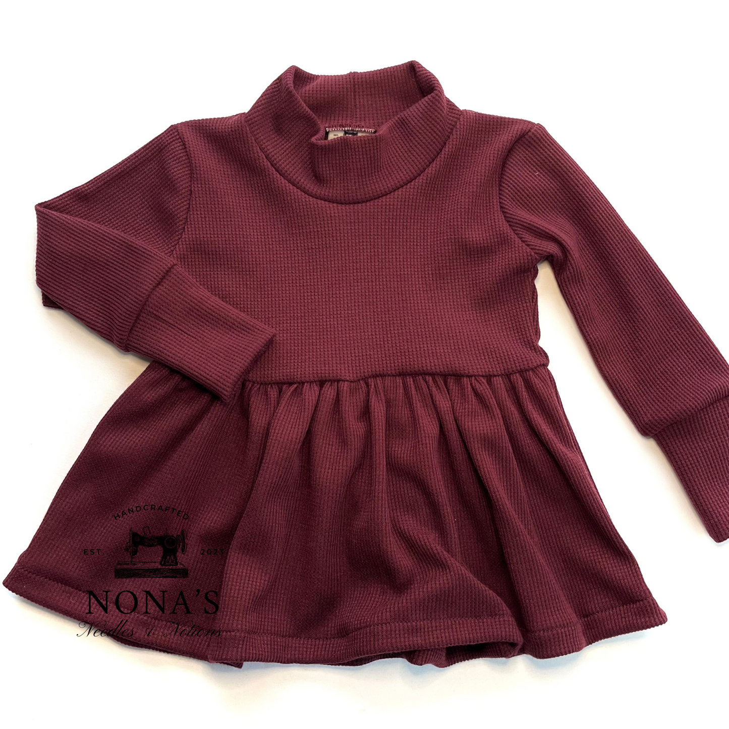 Burgundy Peplum Top